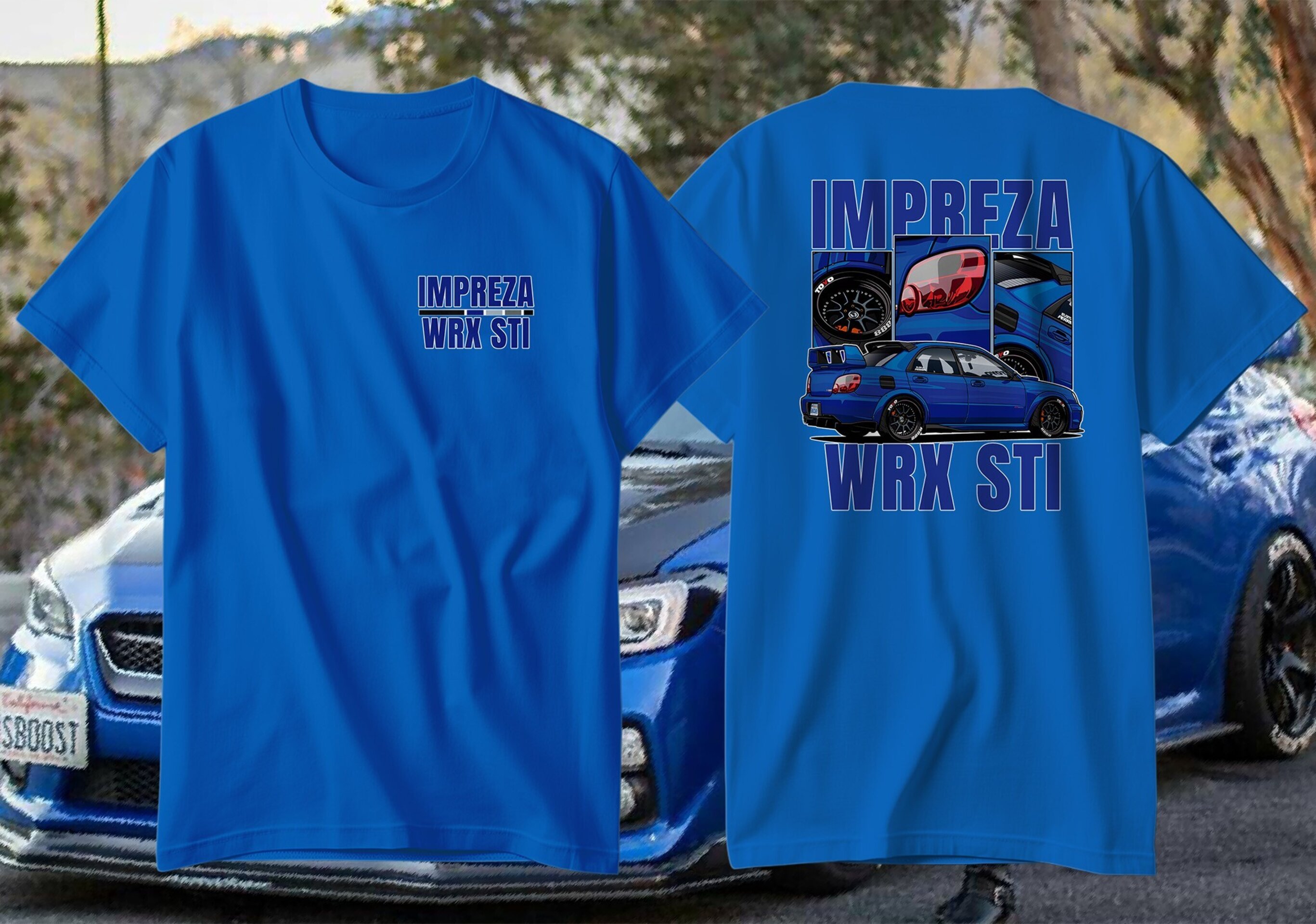 Camiseta Subaru Impreza WRX STi Premium Algodón 100% 190gr - 1
