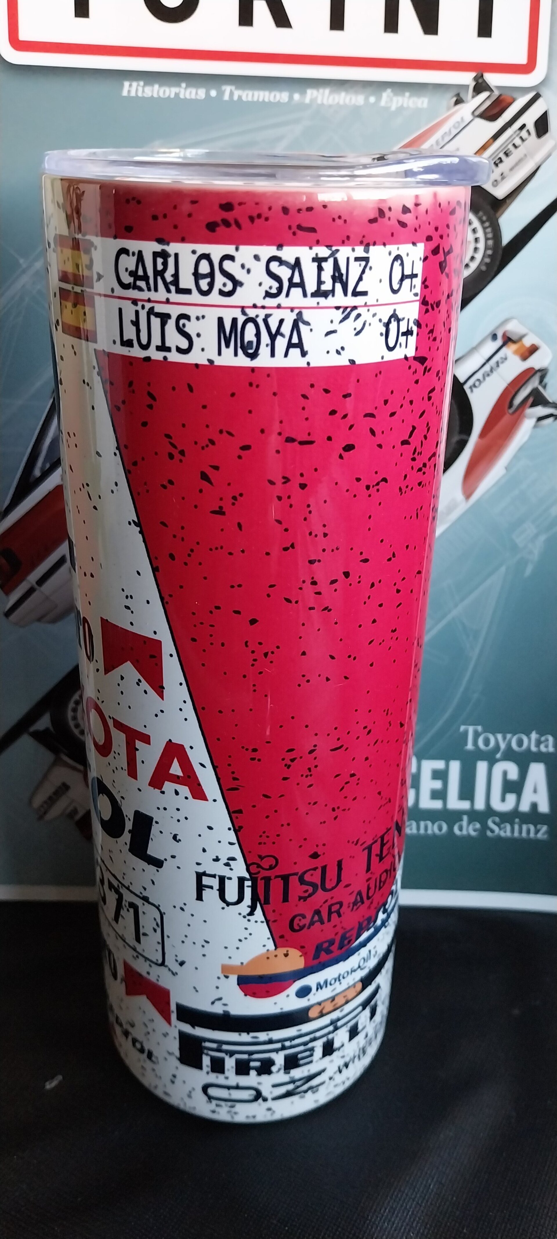 Termo café Tumbler Carlos Sainz Toyota Celica GT Four ST165 World Champion - 8