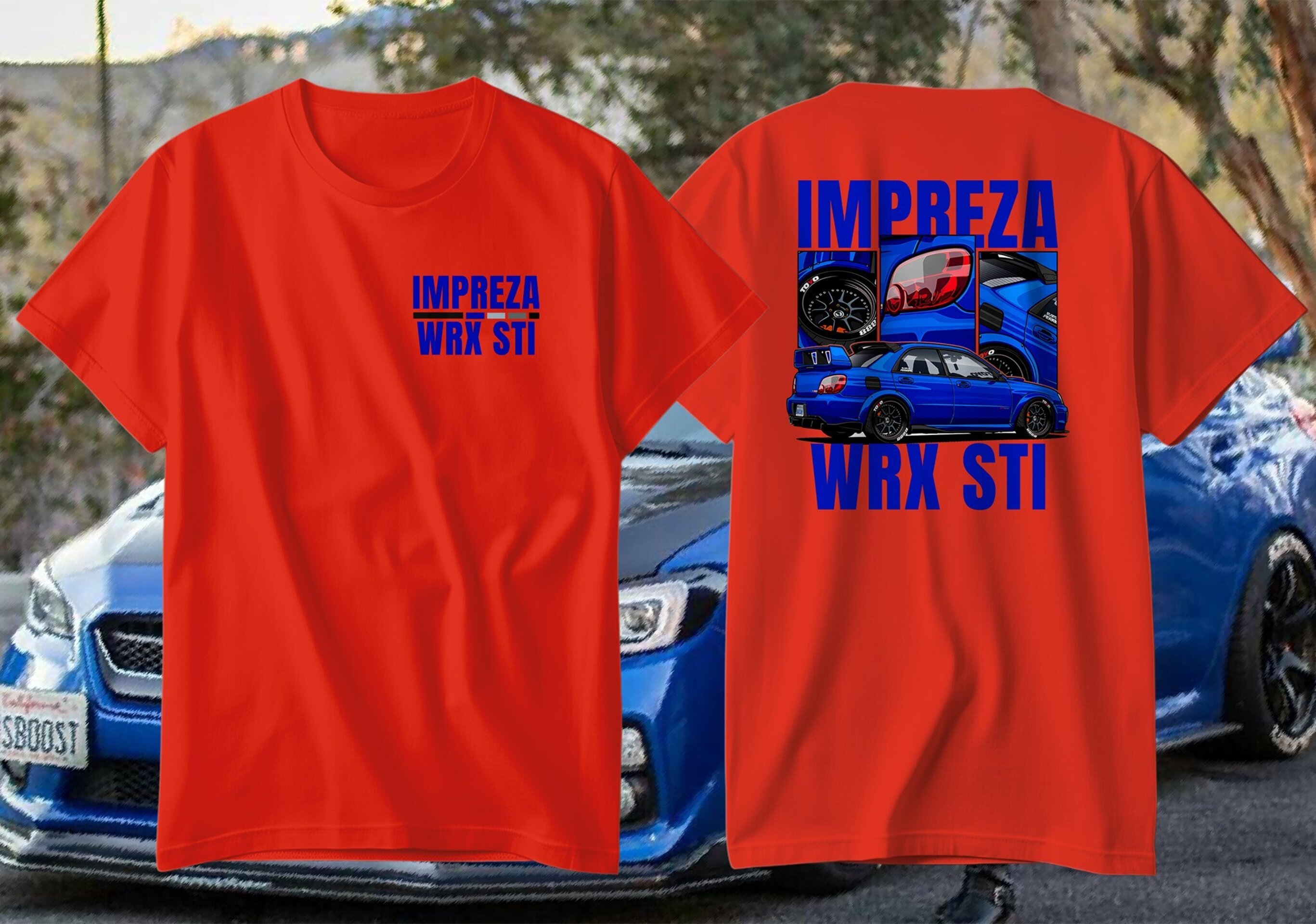 Camiseta Subaru Impreza WRX STi Premium Algodón 100% 190gr - 6