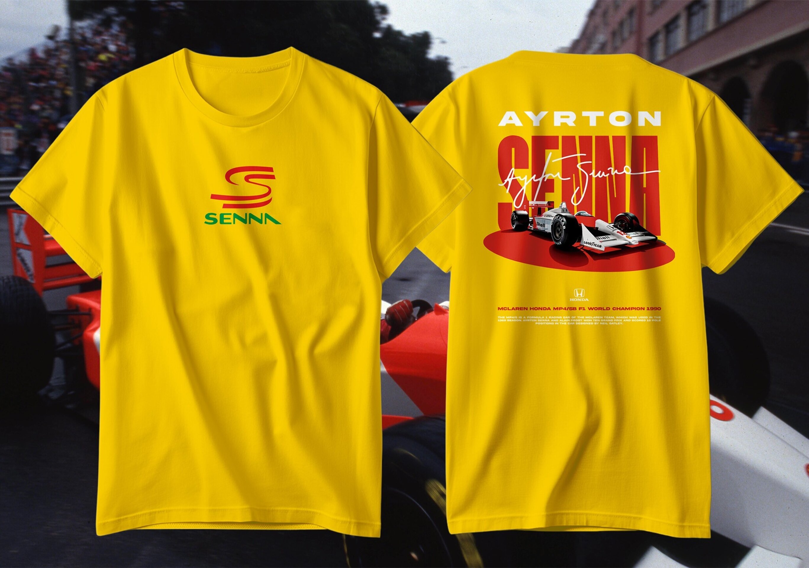 Camiseta Ayrton Senna Mclaren Fórmula 1 - 4