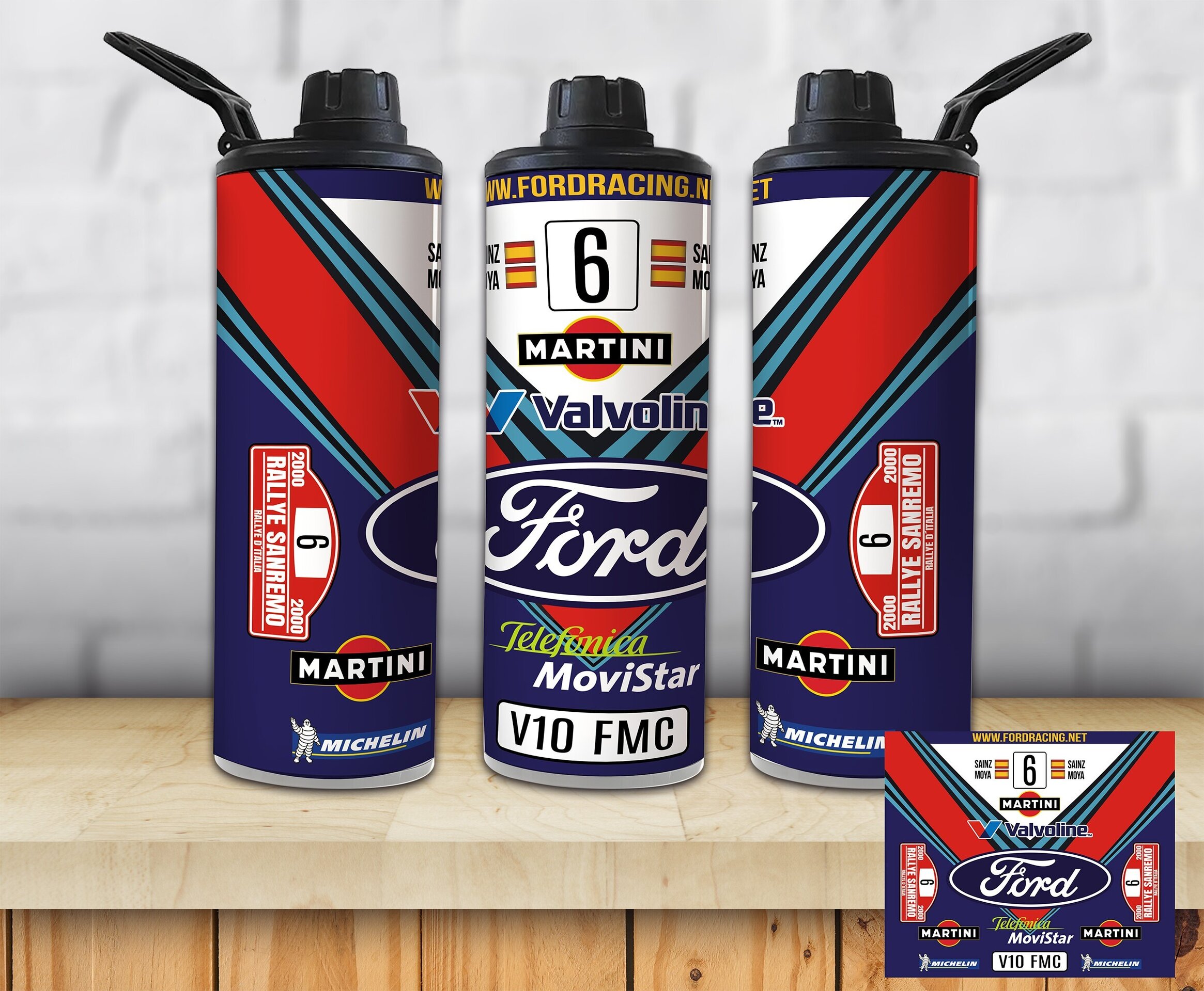 Termo Tumbler Ford Focus WRC 2000 Carlos Sainz - Luis Moya - 1