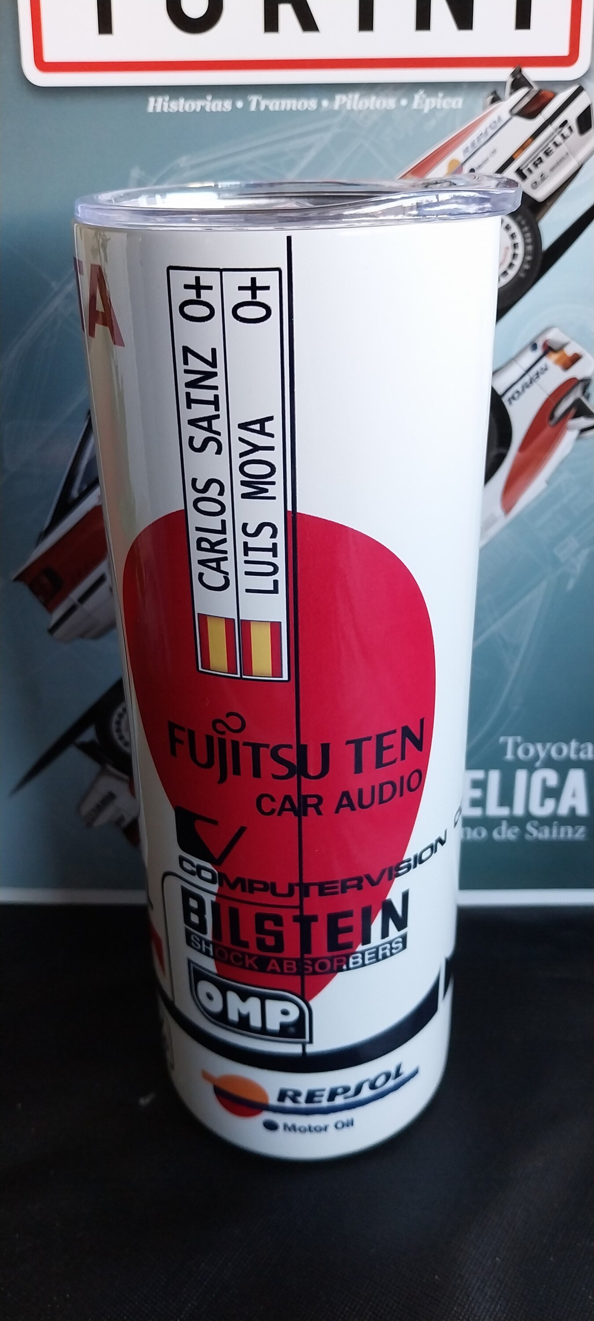 Termo Tumbler Carlos Sainz Toyota Celica Turbo 4WD ST-185 World Champion 1992 - 4