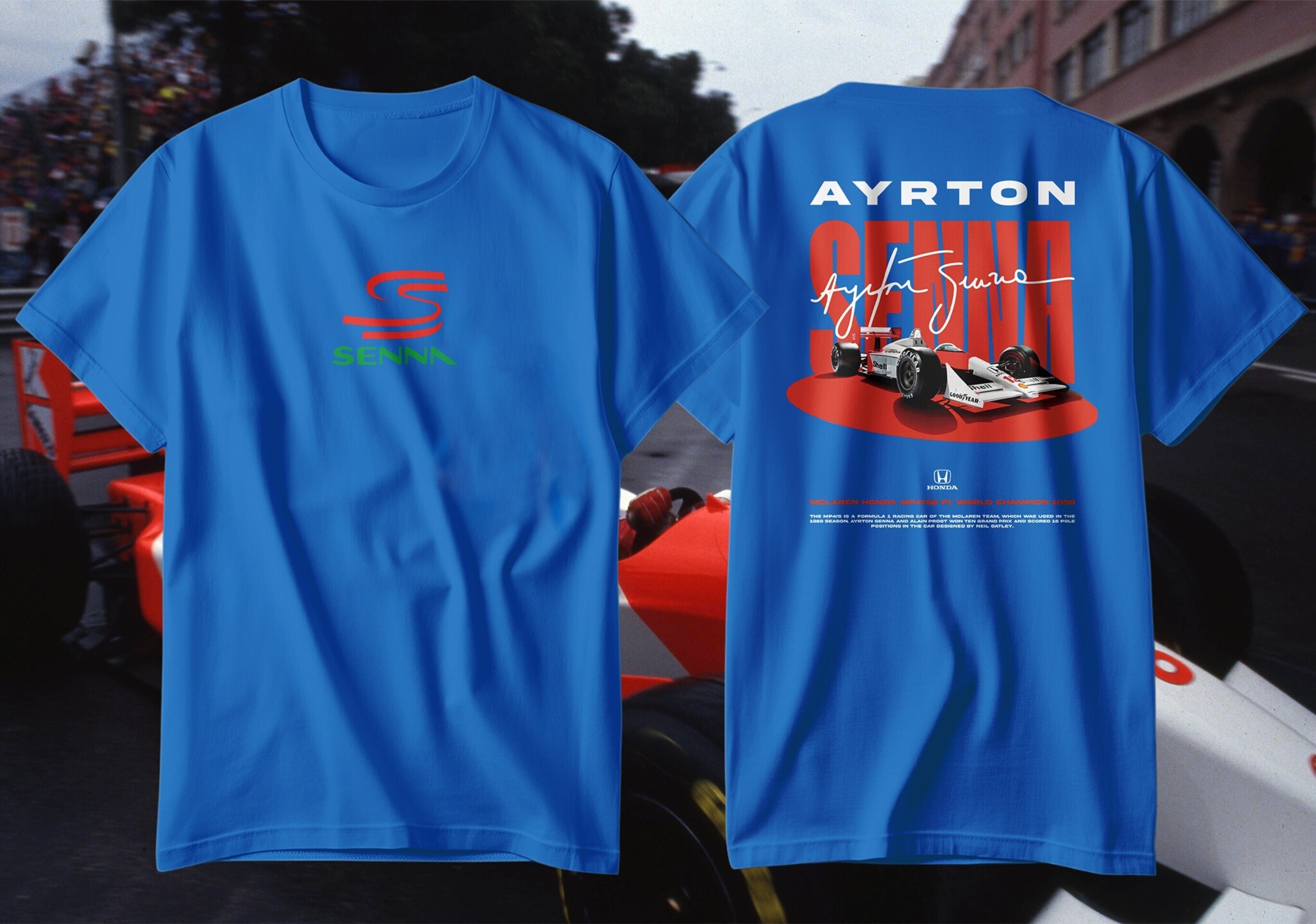 Camiseta Ayrton Senna Mclaren Fórmula 1 - 5