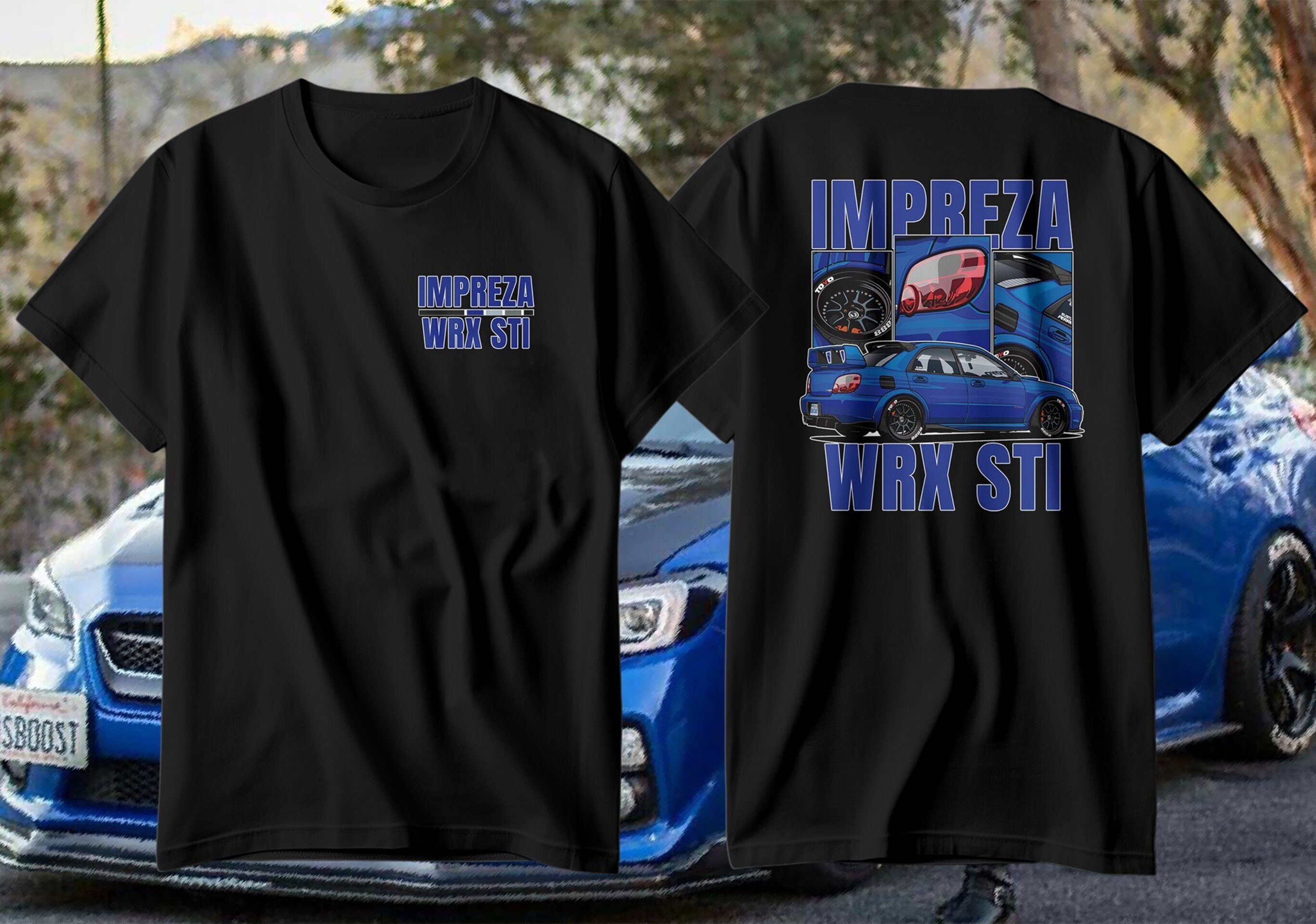 Camiseta Subaru Impreza WRX STi Premium Algodón 100% 190gr - 2