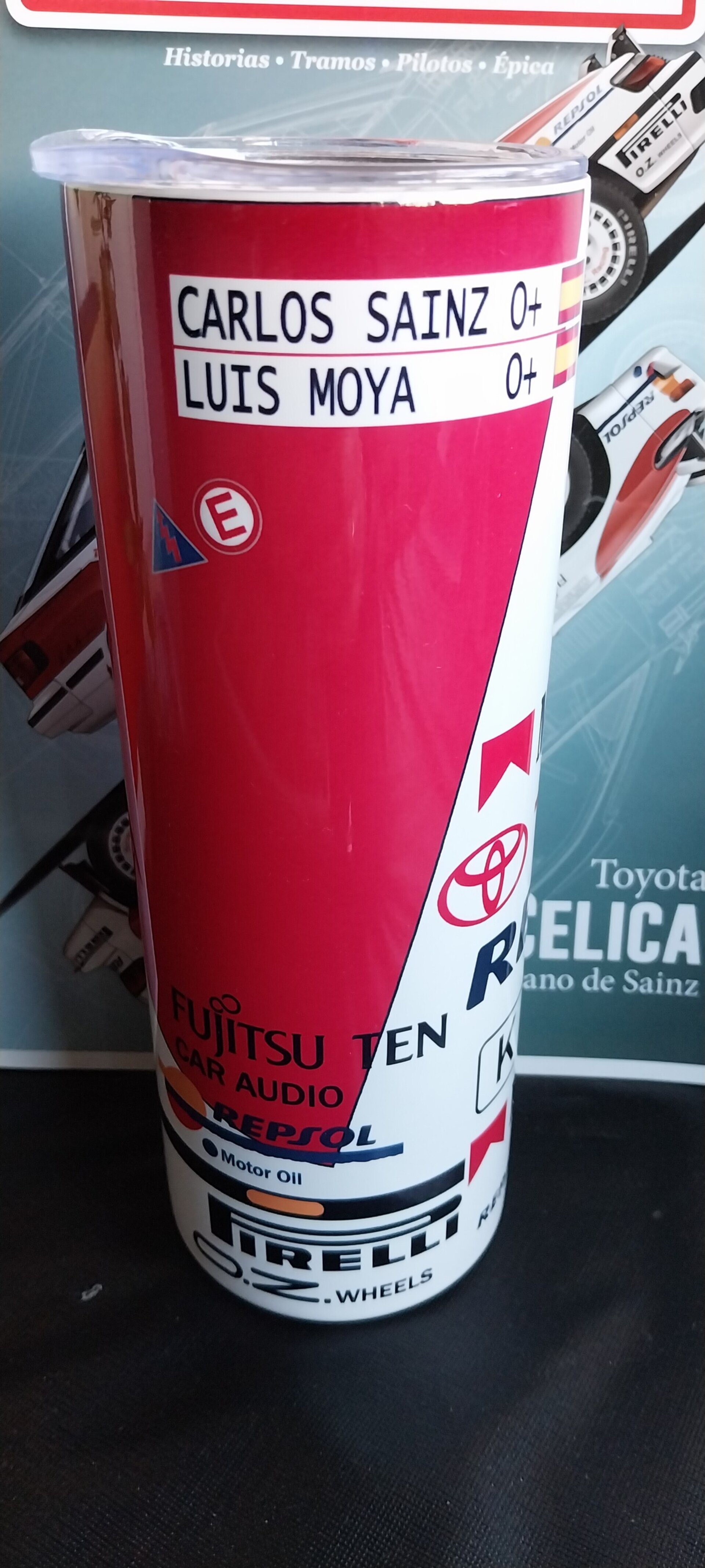 Termo café Tumbler Carlos Sainz Toyota Celica GT Four ST165 World Champion - 6