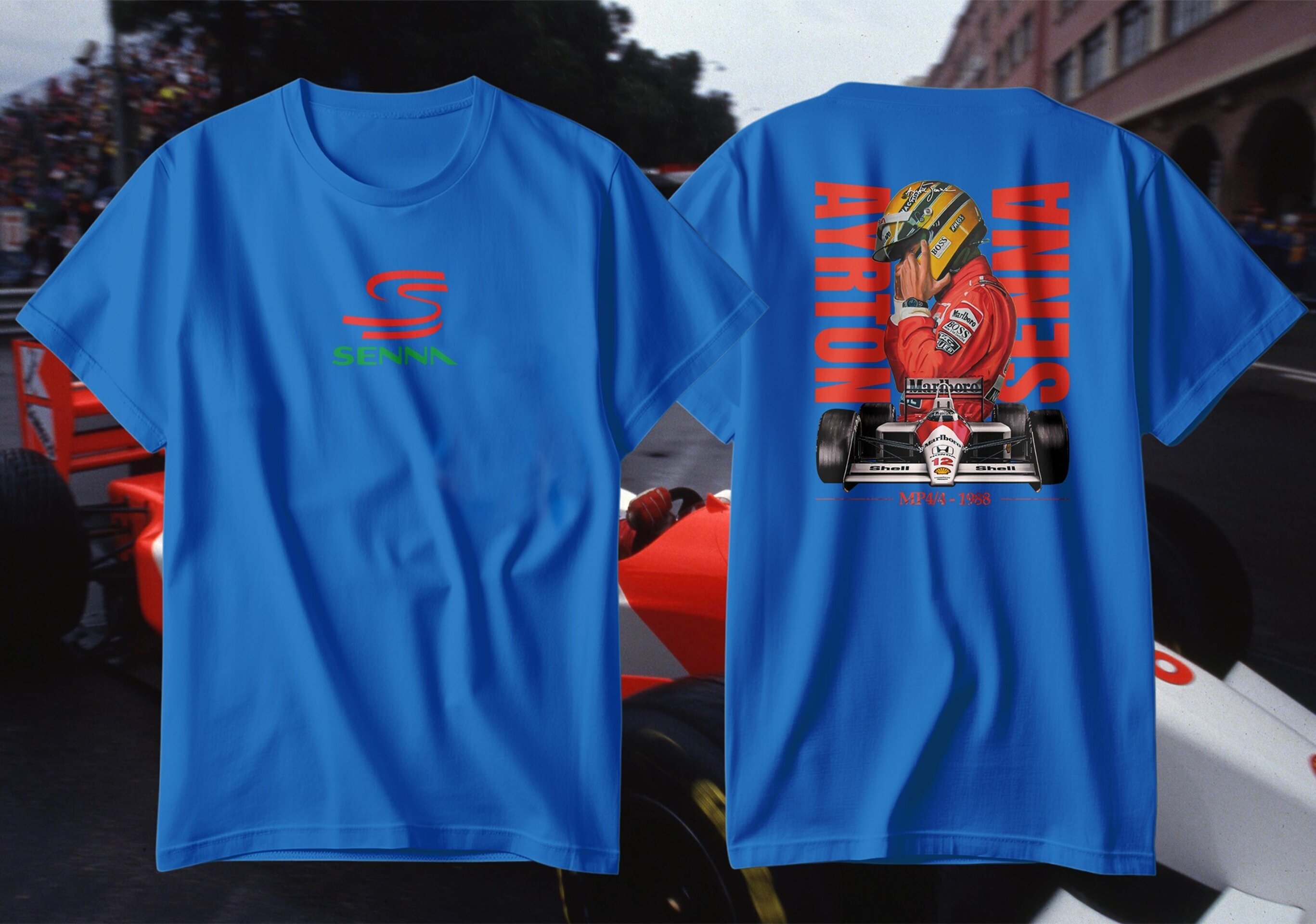 Camiseta Ayrton Senna Mclaren 1988 Fórmula 1 - 5