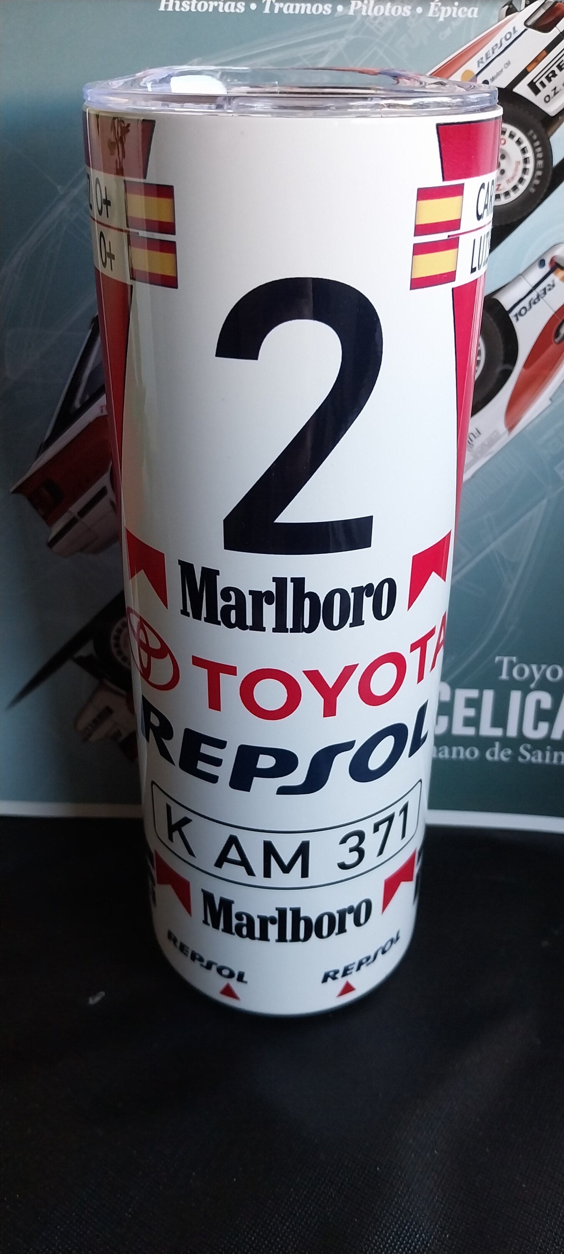 Termo café Tumbler Carlos Sainz Toyota Celica GT Four ST165 World Champion - 4